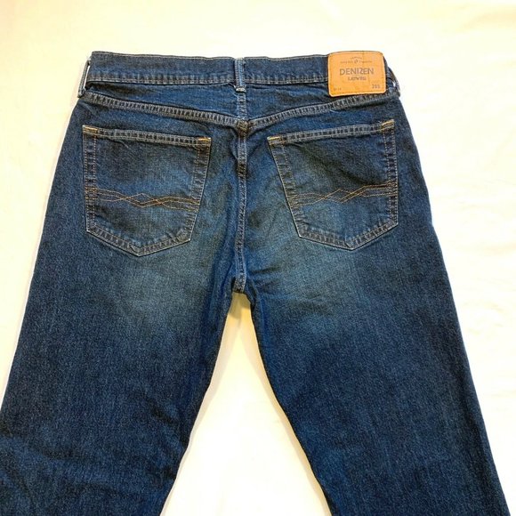 Levi's Denizen 285 Jeans Mens 34x34‎ Relaxed Fit Stretch Faded Dark Blue Denim - Picture 6 of 12